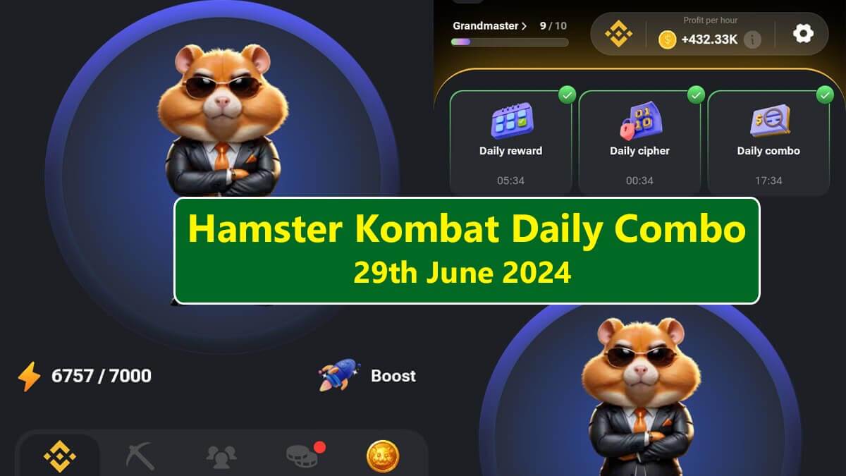 Hamster Kombat Daily Combo 29th June 2024